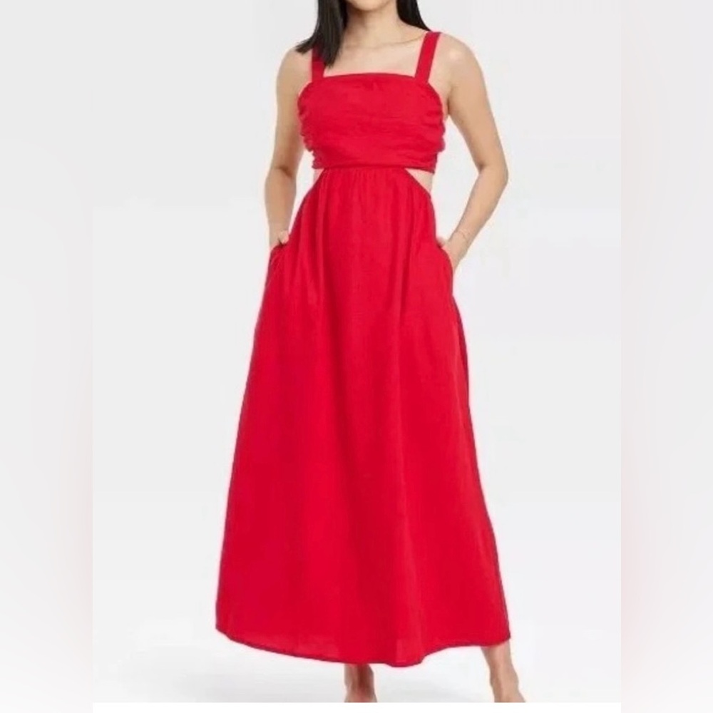 A New Day Red Midi Dress